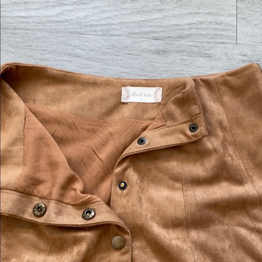 Altar’d State Tan Skater Skirt - Picture 2 of 7